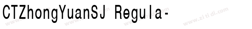 CTZhongYuanSJ Regula字体转换 CTZhongYuanSJ Regula字体转换